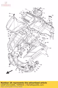 yamaha 1XDF15111000 spatbord, voorkant - Onderkant