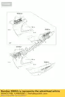 560621748, Kawasaki, patroon, zijkap, recht kawasaki kle 500, Nieuw