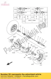 yamaha 932102766600 o-ring(47x) - Bottom side