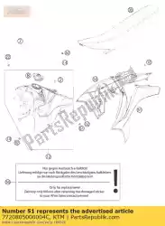 Qui puoi ordinare spoiler lasciato cairoli / mus. 11 da KTM , con numero parte 7720805000004C: