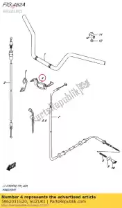 Suzuki 5862031G20 guide comp,cabl - Bottom side