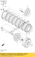 2145235G00, Suzuki, plaat, koppeling dr suzuki  lt r rm z rmx 450 2005 2006 2007 2008 2009 2010 2011 2012 2014 2015 2016 2017 2018 2019, Nieuw