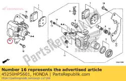 Ici, vous pouvez commander le étrier sous-ensemble., r. Fr. Auprès de Honda , avec le numéro de pièce 45250HP5601: