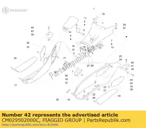 Piaggio Group CM029502000C prolungamento pedana dx - Lado inferior