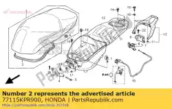 Aqui você pode pedir o vedação de borracha em Honda , com o número da peça 77115KPR900: