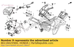 Honda 80116KZZ900 capa, l. luz traseira - Lado inferior