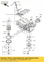 16111003, Kawasaki, strainer,oil z440-a2 kawasaki el gpx gpz gtr ninja voyager zephyr zg zl zrx zx zxr zz r zzr 250 252 750 900 1000 1100 1200 1985 1986 1987 1988 1989 1990 1991 1992 1993 1994 1995 1996 1997 1998 1999 2000 2001 2002 2003 2004 2005 2006 2008 2009 2010 2011, New