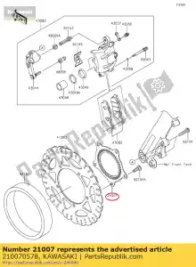 kawasaki 210070578 rotor, fr ex300bdf - Onderkant