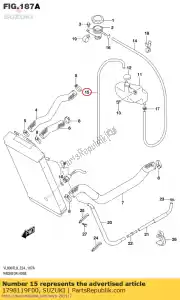 suzuki 1798119F00 hose,reservoir - Bottom side