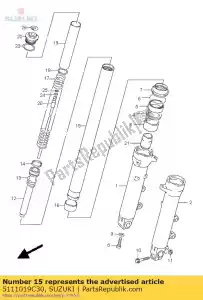 suzuki 5111019C30 tube, intérieur - La partie au fond