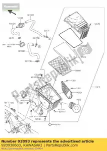 Kawasaki 920930603 seal - Bottom side