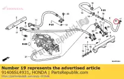 Here you can order the clamp, fuel hose (d10. 5) from Honda, with part number 91406SL4931: