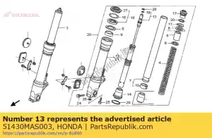 Honda 51430MAS003 demper comp, voorzijde - Onderkant