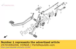 Aquí puede pedir pedal, cambio de marcha de Honda , con el número de pieza 24701KBG000: