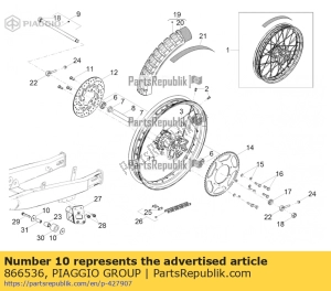 aprilia 866536 spacer - Bottom side