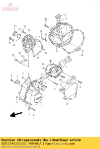 yamaha 5EB154630000 gasket, 2 - Upper side