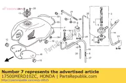 Ici, vous pouvez commander le ensemble de réservoir, type de carburant (wl) * auprès de Honda , avec le numéro de pièce 17500MERD10ZC: