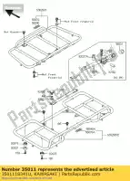 3501118341U, Kawasaki, soggiorno, portante posteriore, gra kawasaki klf300 300 , Nuovo