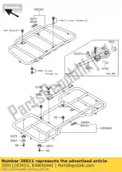 Here you can order the stay,rear carrier,gra from Kawasaki, with part number 3501118341U: