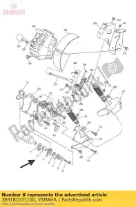 yamaha 3B4181031100 shift eixo comp. - Lado inferior