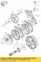 Here you can order the plate-clutch,t=2. 3 from Kawasaki, with part number 130890016: