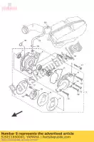 52SE11850000, Yamaha, deksel, cilinder hij yamaha hw 125 151 2012 2016, Nieuw