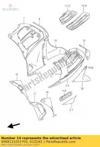 Suzuki 9468121E01Y0V couverture, cwl.lwr, l - La partie au fond