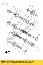 Aquí puede pedir engranaje, piñón 5 (24t) de Yamaha , con el número de pieza 23P171510000: