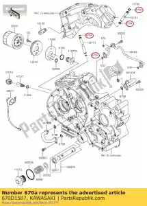 kawasaki 670D1507 joint torique en450-a1 - La partie au fond