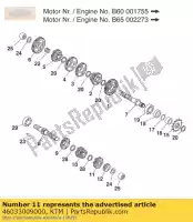 46033009000, KTM, idler gear 6th gear 24-t ktm sx xc 60 65 1998 1999 2000 2001 2002 2003 2004 2005 2006 2007 2008, New