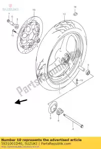 Suzuki 5921001D40 disco, freno, fr.r - Lado inferior