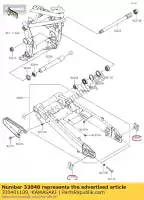 330401109, Kawasaki, cadeia de ajuste zx750-h2 kawasaki  er-6f er-6n kle klz vulcan z zx zxr 400 650 750 900 1000 1990 1998 1999 2004 2005 2006 2007 2008 2009 2010 2011 2012 2013 2014 2015 2016 2017 2018 2019 2020 2021, Novo