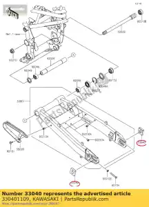 kawasaki 330401109 adjuster-chain zx750-h2 - Bottom side