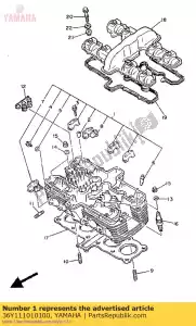 Yamaha 36Y111010100 cilinderkop - Onderkant