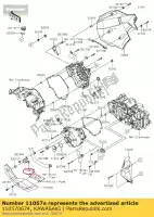 110570674, Kawasaki, 01 support, couvercle inférieur gauche kawasaki  300 2017 2018 2019 2020 2021, Nouveau