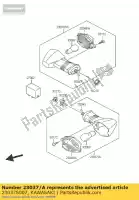 23037S007, Kawasaki, lamp-assy-signal,fr,rh kawasaki klv  a klv1000 1000 , New