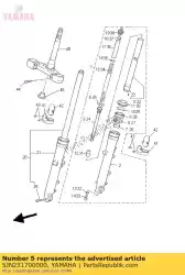 Here you can order the cylinder comp., front fork from Yamaha, with part number 5JN231700000: