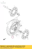 5411144G01019, Suzuki, roue de coulée, f suzuki gsr  u a zaue ua za aue ue z s gsr600 gsr600a gsr750 gsr750a gsr750za 600 750 , Nouveau