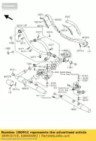 180910718, Kawasaki, silenciador body-comp, rh vn1700bbf kawasaki vn 1700 2011, Novo