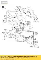 Qui puoi ordinare silenziatore body-comp, rh vn1700bbf da Kawasaki , con numero parte 180910718: