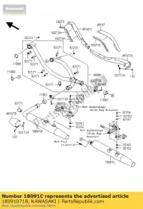 kawasaki 180910718 body-comp-muffler,rh vn1700bbf - Bottom side