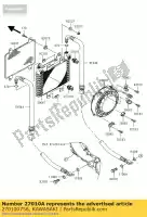 270100756, Kawasaki, schakelaar, oliekoeler, links kvf360adf kawasaki kvf 360 2004 2005 2006 2007 2008 2009 2010 2011 2012 2013, Nieuw