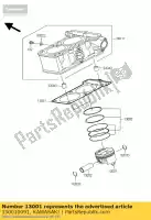 130010091, Kawasaki, motor de pistones kawasaki ninja r ex250 k 250r 250 , Nuevo