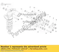 2B001399, Piaggio Group, tylny amortyzator aprilia rsv zd4ke000 zd4keu zd4kya00 zd4kyua zd4rkl00zd4rkl01 1000 1100 2015 2016 2017 2018 2019 2020 2021 2022, Nowy