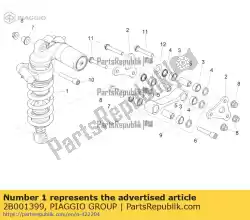 Here you can order the rear shock absorber from Piaggio Group, with part number 2B001399: