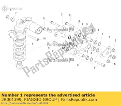 Aprilia 2B001399, Amortiguador trasero, OEM: Aprilia 2B001399