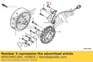Honda 90003MEL000 bout, flens, 5x14 - Onderkant