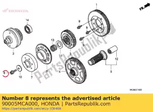 honda 90005MCA000 bolt, ubs, 12x30 (left hand thread) - Bottom side