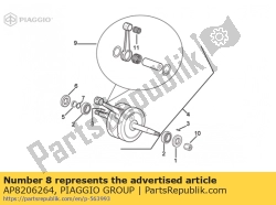 Aprilia AP8206264, Clé de transmission 4x4x20, OEM: Aprilia AP8206264