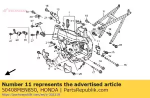 Honda 50408MEN850 plaat, l. hoofd hanger - Onderkant